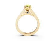 Pear-Shaped Channel Engagement Ring Setting for a Fancy Yellow Lab-Grown Diamond | Yellow Gold - Design NV-24671
