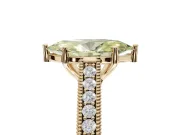Marquise Vintage Engagement Ring Setting for a Fancy Yellow Lab-Grown Diamond | Yellow Gold - Design NV-24644