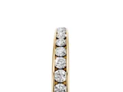 Round Diamond Everyday Comfort Fit Band Set in Yellow gold with Aligned Channel Row