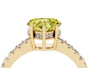 Heart-Shaped Engagement Ring Setting for a Fancy Yellow Lab-Grown Diamond | Yellow Gold - Design NV-24649