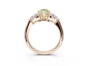 Marquise 3-Stone Engagement Ring Setting for a Fancy Yellow Lab-Grown Diamond | Rose Gold