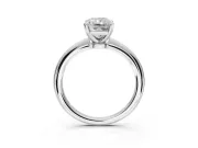 Radiant Cut Solitaire Engagement Ring Setting | Tapered Plain Band | Platinum