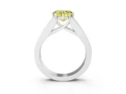 Heart-Shaped Channel-Set Engagement Ring Setting for a Fancy Yellow Lab-Grown Diamond | Platinum