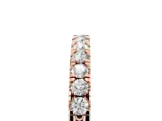 Round Lab-Grown Diamond Claw Pavé Wedding Band | Top-Set Row | Rose Gold
