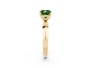 Cushion Cut Knife-Edge Engagement Ring Setting for a Fancy Green Lab-Grown Diamond | Yellow Gold