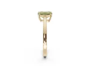Emerald Cut Cathedral Engagement Ring Setting for a Fancy Yellow Lab-Grown Diamond | Yellow Gold - Design NV-24626