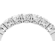 Oval Diamond Eternity Band Set in Platinum with Shared Prongs