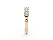 Oval Diamond Eternity Band Set in Yellow gold with Shared Prongs