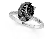 Oval Pave Solitaire Engagement Ring Setting | White Gold