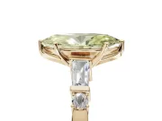 Marquise Tapered Baguette Engagement Ring Setting for a Fancy Yellow Lab-Grown Diamond | Yellow Gold