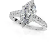 Marquise Pavé Solitaire Engagement Ring Setting | Crossover Gallery | Platinum