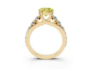 Heart-Shaped Engagement Ring Setting for a Fancy Yellow Lab-Grown Diamond | Yellow Gold - Design NV-24645