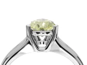 Pear-Shaped Double Claw Solitaire Engagement Ring Setting for a Fancy Yellow Lab-Grown Diamond | Platinum