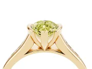 Marquise Half Bezel Engagement Ring Setting for a Fancy Yellow Lab-Grown Diamond | Yellow Gold