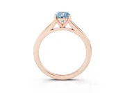 Pear-Shaped Cathedral Engagement Ring Setting for a Fancy Blue Lab-Grown Diamond | Rose Gold