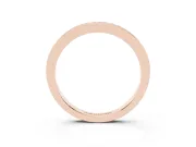 Round Diamond Half Eternity Pavé Band Set in Rose gold with Plain Lower Shank