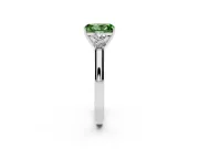 Radiant Cut 5 Stone Engagement Ring Setting for a Fancy Green Lab-Grown Diamond | White Gold