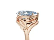 Pear-Shaped Bypass Solitaire Engagement Ring Setting for a Fancy Blue Lab-Grown Diamond | Rose Gold