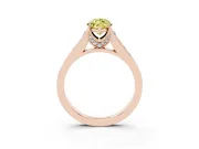 Marquise Graduated Pavé Engagement Ring Setting for a Fancy Yellow Lab-Grown Diamond | Rose Gold