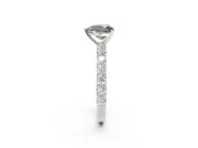 Heart-Shaped Shared Prong Engagement Ring Setting for a Fancy Green Lab-Grown Diamond | White Gold