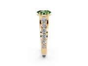 Oval Graduated Engagement Ring Setting for a Fancy Green Lab-Grown Diamond | Yellow Gold