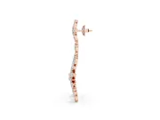 Marquise Lab-Grown Diamond Floral Cluster Drop Earrings | Flower Top and Spray | Rose Gold