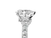 Pear-Shaped Pavé Solitaire Engagement Ring Setting | Crossover Gallery | Sterling Silver