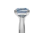 Princess Cut Tapered Solitaire Engagement Ring Setting for a Fancy Blue Lab-Grown Diamond | Sterling Silver