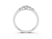 Five-Stone Round Diamond Prong-Set Half Eternity Band Set in Silver