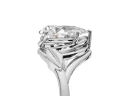 Pear-Shaped Leaf Bypass Solitaire Engagement Ring Setting | Polished Band | Platinum