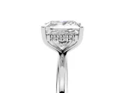 Princess Cut Diamond Solitaire Engagement Ring Set in Platinum with Prong Setting and Polished Band