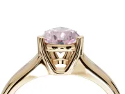 Pear-Shaped Double Claw Solitaire Engagement Ring Setting for a Fancy Pink Lab-Grown Diamond | Yellow Gold