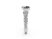 Pear-Shaped Engagement Ring Setting for a Black Center | Sterling Silver