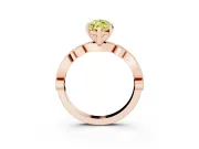 Marquise Vintage Milgrain Engagement Ring Setting for a Fancy Yellow Lab-Grown Diamond | Rose Gold