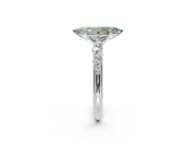 Marquise Graduated Solitaire Engagement Ring Setting for a Fancy Green Lab-Grown Diamond | Platinum