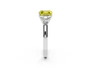 Asscher Cut 5 Stone Engagement Ring Setting for a Fancy Yellow Lab-Grown Diamond | Platinum