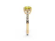 Cushion Cut Engagement Ring Setting for a Fancy Yellow Lab-Grown Diamond | Yellow Gold - Design NV-24649