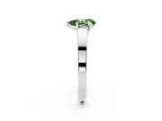 Pear-Shaped Solitaire Engagement Ring Setting for a Fancy Green Lab-Grown Diamond | Platinum