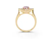Pear-Shaped Engagement Ring Setting for a Fancy Pink Lab-Grown Diamond | Yellow Gold - Design NV-24790