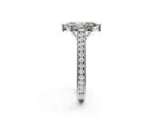 Marquise Vintage Engagement Ring Setting for a Fancy Green Lab-Grown Diamond | Sterling Silver - Design NV-24644