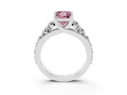 Princess Cut Engagement Ring Setting for a Fancy Pink Lab-Grown Diamond | Sterling Silver - Design NV-24645