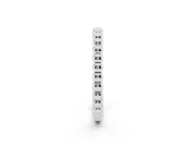 Round Diamond Beaded Eternity Band Set in Silver with Bezel Setting