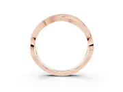 Round Diamond Pavé Twist Band Set in Rose gold with Bezel Setting