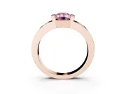 Emerald Cut Tension Style Engagement Ring Setting for a Fancy Pink Lab-Grown Diamond | Rose Gold