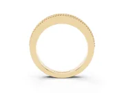 Round Lab-Grown Diamond Graduated Half Eternity Band | Twisted Rope Edges | Yellow Gold