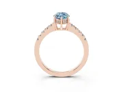 Marquise Engagement Ring Setting for a Fancy Blue Lab-Grown Diamond | Rose Gold - Design NV-24649