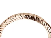 Round Lab-Grown Diamond Milgrain Pavé Eternity Band | Carved Side Walls | Rose Gold