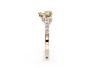 Heart-Shaped Pavé Solitaire Engagement Ring Setting for a Fancy Yellow Lab-Grown Diamond | Crossover Gallery | Rose Gold
