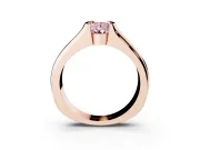 Pear-Shaped Half Bezel Solitaire Engagement Ring Setting for a Fancy Pink Lab-Grown Diamond | Wide Band | Rose Gold