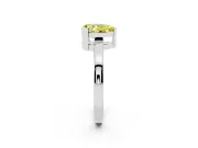 Pear-Shaped Solitaire Engagement Ring Setting for a Fancy Yellow Lab-Grown Diamond | Flat Tab Prongs | Platinum